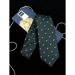 PELUCHE Men Black Autumn Leaf Printed Printed Board Tie-picture-27