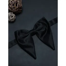 PELUCHE Men Black Solid Butterfly Cotton Bowtie-picture-19