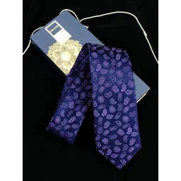 PELUCHE Men Black Woven Design Broad Tie-picture-31