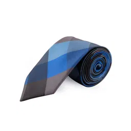 PELUCHE Men Blue & Black Checked Broad Tie-picture-29