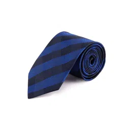 PELUCHE Men Blue & Black Striped Broad Tie-picture-37