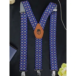 PELUCHE Men Blue & Brown Patterned Funky Style Suspenders-picture-32