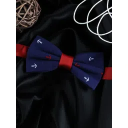 PELUCHE Men Blue & Red Printed Bow Tie-picture-34