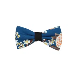 PELUCHE Men Blue & White Printed Bow Tie-picture-41