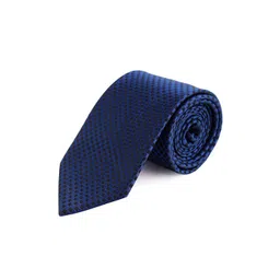 PELUCHE Men Blue Checked Broad Tie image 2