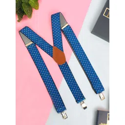 PELUCHE Men Blue Patterned Suspender-picture-35