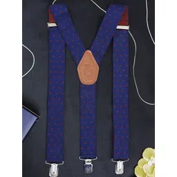 PELUCHE Men Blue Polka Dots Suspender-picture-34