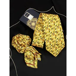 PELUCHE Men Printed Neck Tie & Pocket Square Accessory Gift Set-picture-16