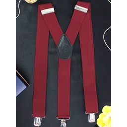 PELUCHE Men Red Solid Suspenders-picture-39