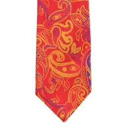 PELUCHE Orange Printed Broad Tie-picture-26