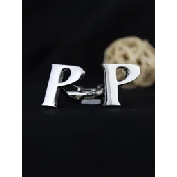PELUCHE Silver-Toned Alphabet Cufflink-picture-25