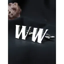 PELUCHE Silver-Toned Alphabet Cufflink-picture-31