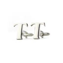 PELUCHE Silver-Toned Alphabet Cufflink image 4
