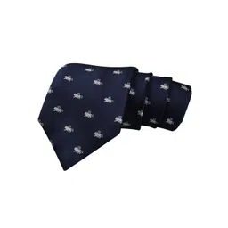 PELUCHE Unisex Blue Woven Design Broad Tie-picture-18