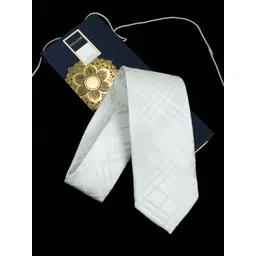 PELUCHE White Checked Broad Tie-picture-35