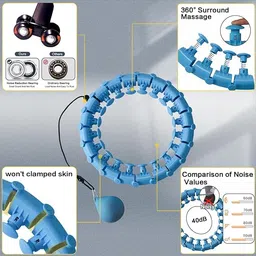 PENAHOLIC Smart Weighted Hula Hoop for Adults Weight Loss,Infinity Fitness Hoop Plus Size for Adult, 24 Detacheble Knots, Smart Exercise Equipment image 4