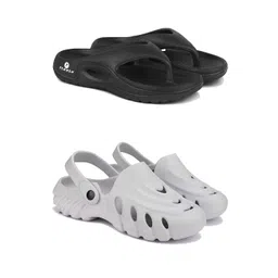 PENNEN Men Pack Of 2 Self-Designed Clogs & Thong Flip-Flops-picture-14