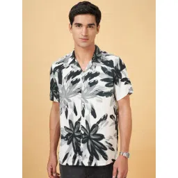 People By Pantaloons Antique White Regular Fit Printed Shirt-picture-14