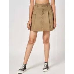 People by Pantaloons Beige A-Line Skirt-picture-37