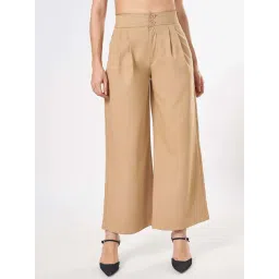 People by Pantaloons Beige Plain Pants-picture-45