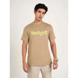People by Pantaloons Beige Regular Fit Printed T-Shirt-picture-31