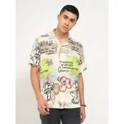 People By Pantaloons Beige Relaxed Fit Printed Shirts-picture-44