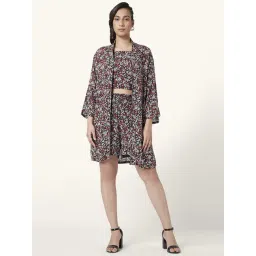 People by Pantaloons Black & Brown Printed Co-Ords Set-picture-45