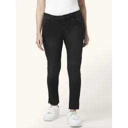 People by Pantaloons Black Cotton Mid Rise Jeans-picture-20