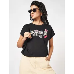 People by Pantaloons Black Graphic T-Shirt-picture-27
