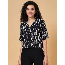 People by Pantaloons Black Printed Shirt-picture-48