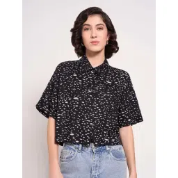 People by Pantaloons Black Printed Shirt-picture-18