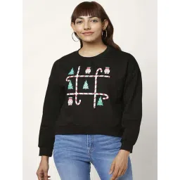 People by Pantaloons Black Printed Sweatshirt-picture-22