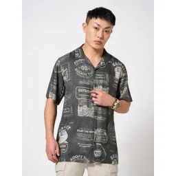 People By Pantaloons Black Relaxed Fit Printed Shirt-picture-34