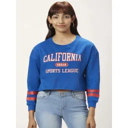 People by Pantaloons Blue Cotton Printed Sweatshirt-picture-39