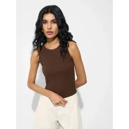 People By Pantaloons Brown Slim Fit Top-picture-37