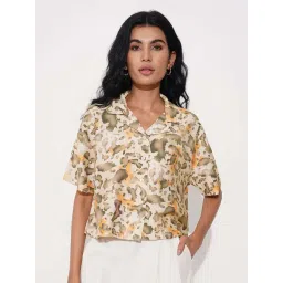 People By Pantaloons Cement Regular Fit Printed Shirt-picture-29