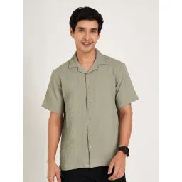 People By Pantaloons Elm Green Slim Fit Shirt-picture-27