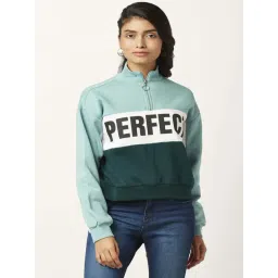 People by Pantaloons Green & Blue Cotton Printed Sweatshirt-picture-17