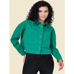 People by Pantaloons Green Cotton Jacket-picture-41