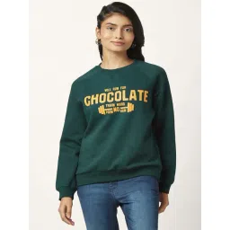 People by Pantaloons Green Cotton Printed Sweatshirt-picture-16