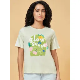 People by Pantaloons Green Cotton Printed T-Shirt-picture-20