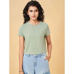 People by Pantaloons Green Plain Top-picture-43