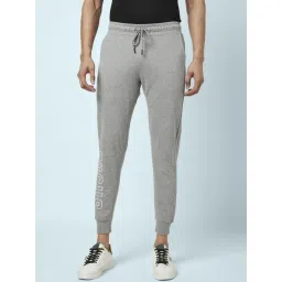 People by Pantaloons Grey Melange Slim Fit Printed Joggers-picture-19