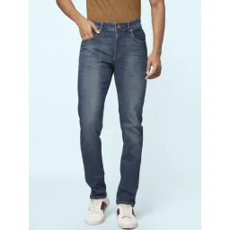 People by Pantaloons Indigo Blue Cotton Skinny Jeans-picture-10