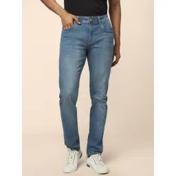 People by Pantaloons Indigo Blue Cotton Slim Fit Jeans-picture-11