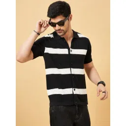 People by Pantaloons Jet Black Cotton Relaxed Fit  Shirts-picture-15