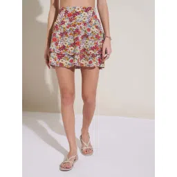 People By Pantaloons Multicolor Regular Fit Floral Print Skirt-picture-27