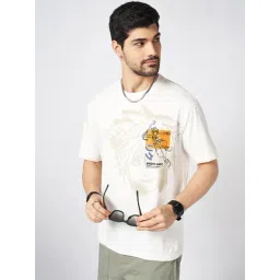People by Pantaloons Off White Cotton Boxy fit T-Shirts-picture-24