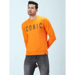 People By Pantaloons Orange Regular Fit Printed Sweatshirt-picture-14