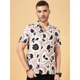 People by Pantaloons Pink Slim Fit Printed Shirt-picture-44